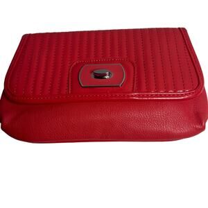 Grace Adele Purse Handbag Crossbody Clutch with Strap Light Red/Dark Pink